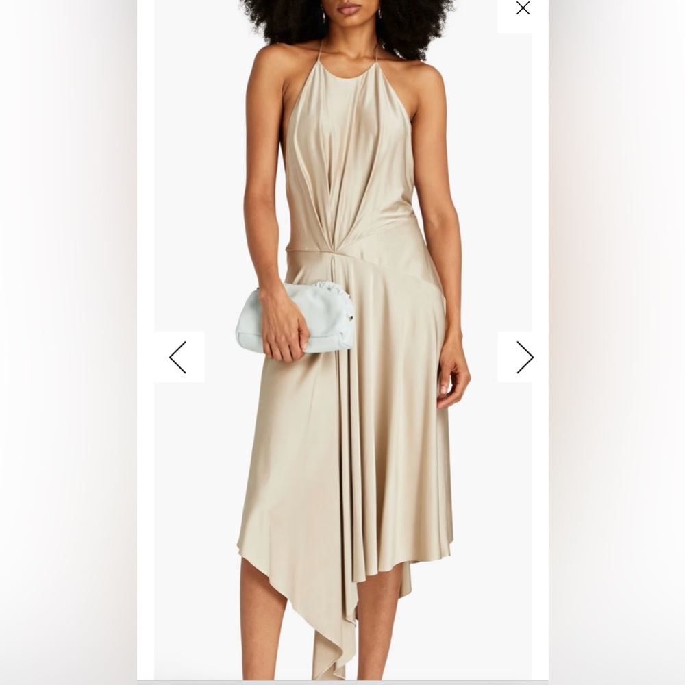 Alexandre Vauthier Open-back satin-jersey halterneck midi dress